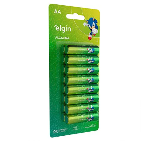 Pilha alcalina pequena AA com 16 unidades - Elgin
