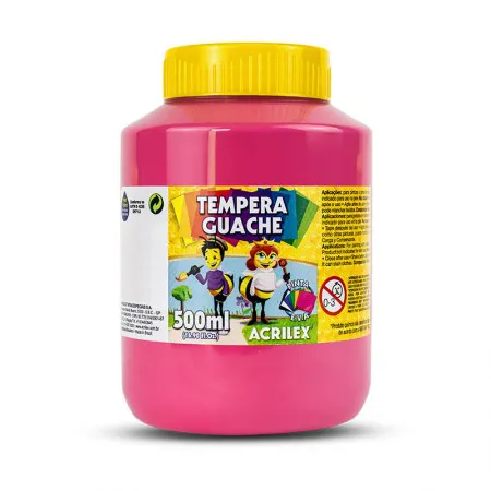 Tinta guache Rosa 500ml - 537 - Acrilex