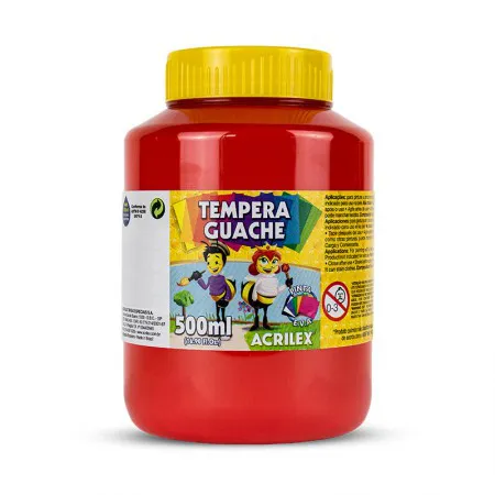 Tinta guache Vermelho 500ml - 507 - Acrilex