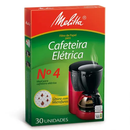 Filtro de papel n4 cafeteira elétrica caixa com 30 unidades - Melitta
