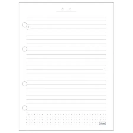 Bloco para fichário colegial Tiliflex Capricho 4 furos 80 folhas - Tilibra