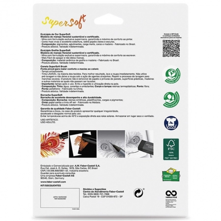 Kit Supersoft cores quentes com 10 itens KIT/SSCQUENTES - Faber-Castell
