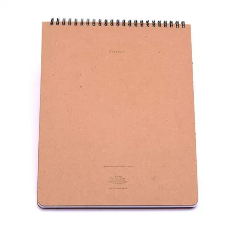 Bloco espiral sem pauta com 96 folhas Kraft 0432 - Cicero