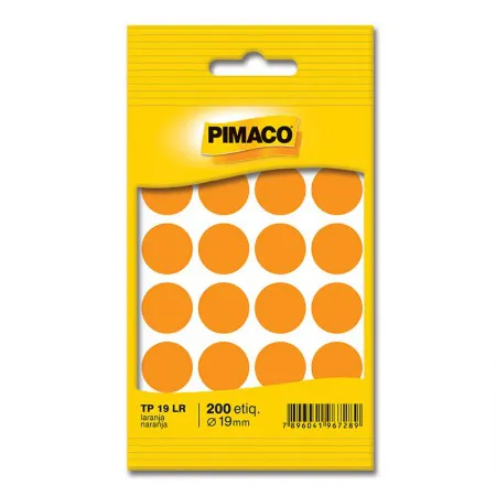 Etiqueta adesiva TP19 - laranja - Pimaco