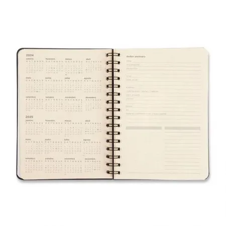 Planner espiral permanente A5 financeiro Clássica Caramelo 2026 - Cicero