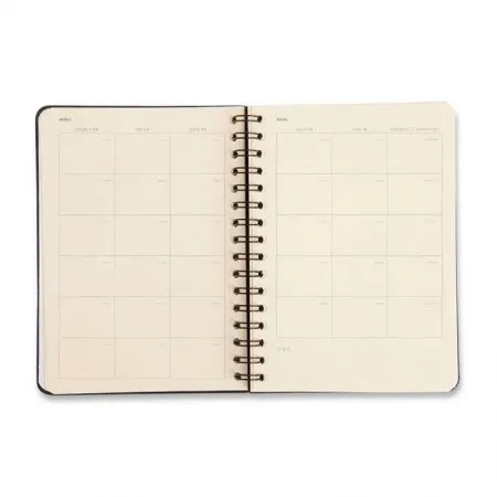 Planner espiral permanente A5 financeiro Clássica Preto 2026 - Cicero