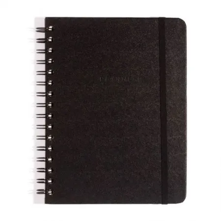 Planner espiral permanente A5 semanal Clássica Preto 2026 - Cicero