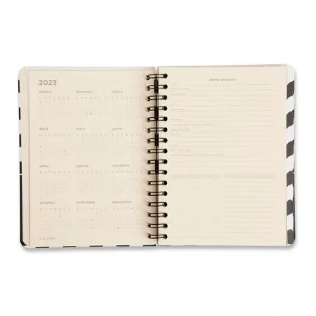 Planner espiral permanente A5 semanal Clássica Preto 2026 - Cicero