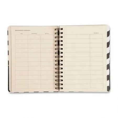 Planner espiral permanente A5 semanal Clássica Preto 2026 - Cicero