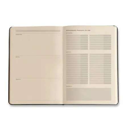 Planner caderneta permanente 14x21 Clássica Preta 0951 - Cicero