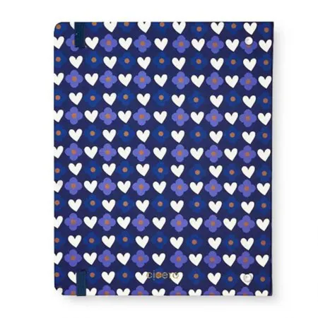 Caderno argolado A5 office duo 80 folhas Ladrilhos Amor Florido - Cicero