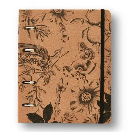 Caderno argolado A5 office duo 80 folhas Kraft Botânica - Cicero