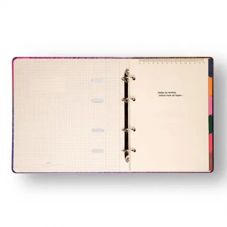 Caderno argolado criativo organizador 100 folhas Clássica Caramelo - Cicero