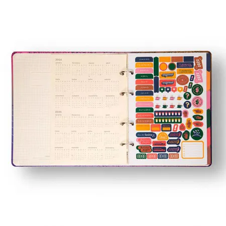 Caderno argolado criativo organizador 100 folhas Clássica Caramelo - Cicero