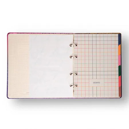 Caderno argolado criativo organizador 100 folhas Clássica Caramelo - Cicero