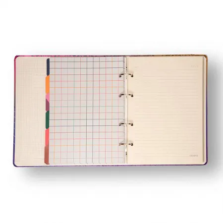 Caderno argolado criativo organizador 100 folhas Clássica Caramelo - Cicero