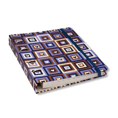 Caderno argolado criativo organizador 100 folhas Ladrilhos Coração - Cicero