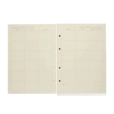 Bloco refil médio permanente argolado Pólen planner semanal 101 folhas - Cicero
