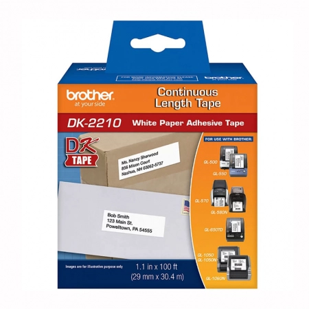 Etiqueta para impressora térmica rolo com 100 unidades DK2210 - Brother