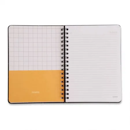 Caderno colegial capa dura 1x1 80 folhas Clássica Preto - Cicero