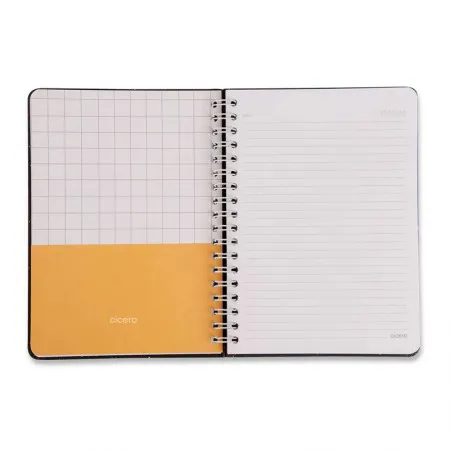 Caderno colegial capa dura 1x1 80 folhas Pastel Block Sport - Cicero