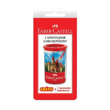 Apontador tubo com coletor SM123PLZF com 1 unidade - Faber-Castell