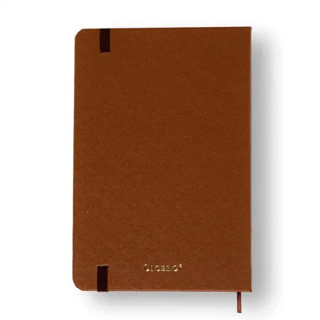 Caderneta capa dura 1/8 Fitto Clássica Caramelo pautado 160 folhas - Cicero