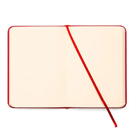 Caderneta capa dura 1/8 Fitto Clássica Vermelho sem pauta 160 folhas - Cicero