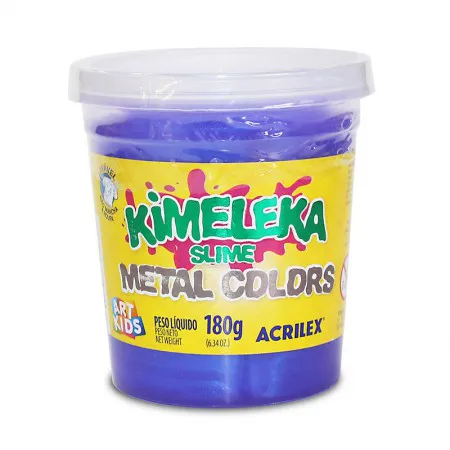 Kimeleka Slime Art Kids metálica 180g Violeta 673 - Acrilex