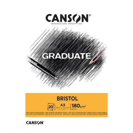 Bloco graduate bristol A3 180g - com 20 folhas - Canson