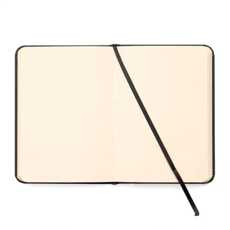 Caderneta capa dura 1/4 Fitto Clássica Preto sem pauta 160 folhas - Cicero