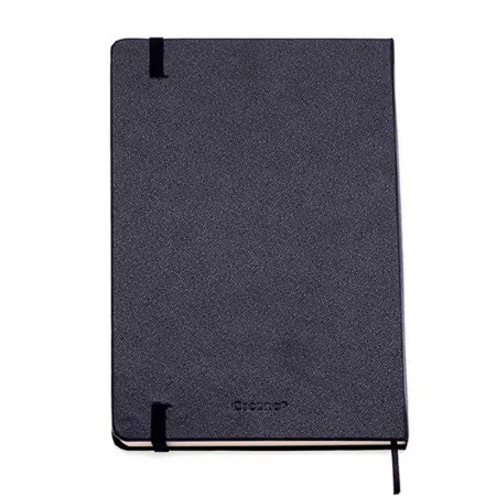 Caderneta capa dura 1/4 Fitto Clássica Preto sem pauta 160 folhas - Cicero