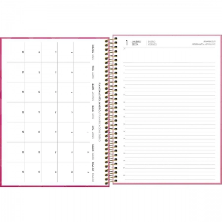 Agenda executiva espiral diária Spot Feminina 275x200mm 2027 - Tilibra