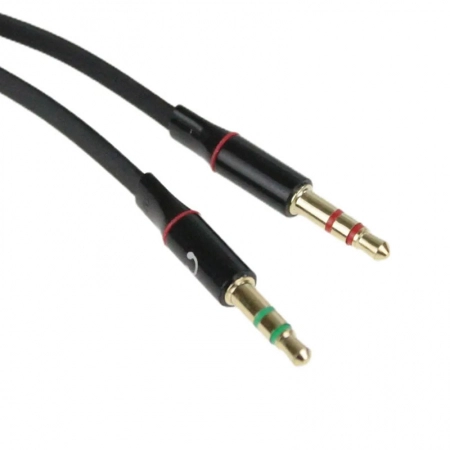 Cabo adaptador J2 estéreo 4C para P2 estéreo fone e microfone - TBlackrox