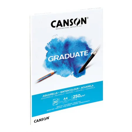 Bloco graduate aquarela A4 250g- com 20 folhas - Canson