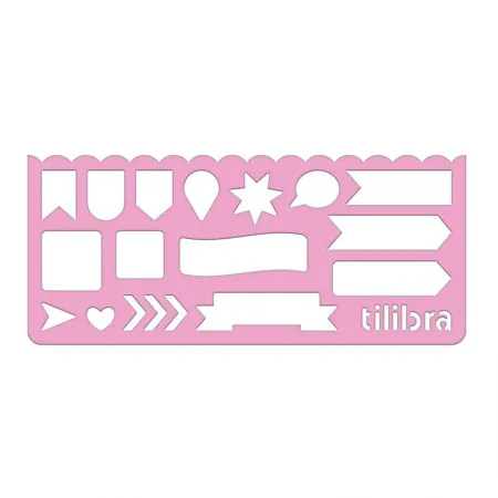 Régua polipropileno Stencil Fun 15cm 348724 - Tilibra