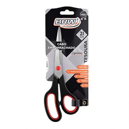 Tesoura multiuso cabo emborrachado 21cm TE2102 - BRW