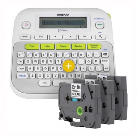 Rotulador eletrônico PTD210BP com 3 fitas - Brother
