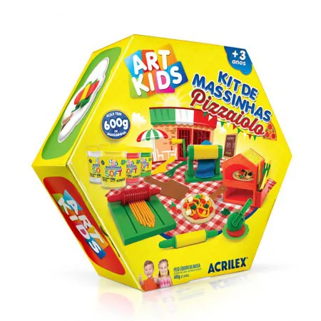 Massinha kit massa de modelar Pizzaiolo Art Kids 40011 - Acrilex