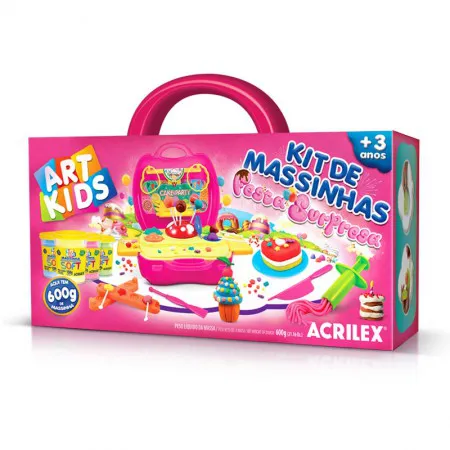 Massinha kit massa de modelar Festa Surpresa Art Kids 40036 - Acrilex