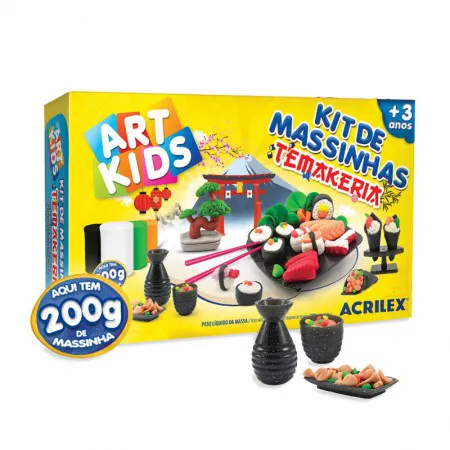 Massinha kit massa de modelar Temakeria Art Kids 40056 - Acrilex