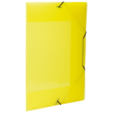 Pasta com aba elástico ofício TopLine Amarela 0233.A - Dello