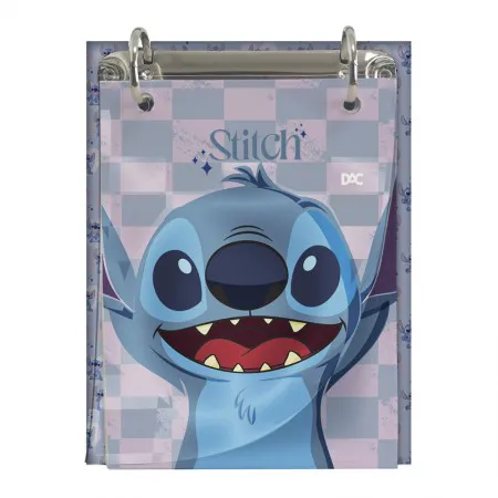 Caderno argolado 1/4 vertical 80 folhas com 2 argolas 4221 Stitch - Dac