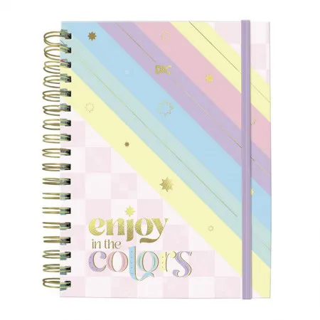 Caderno espiral capa dura colegial Smart 80 folhas 4167 Enjoy - Dac