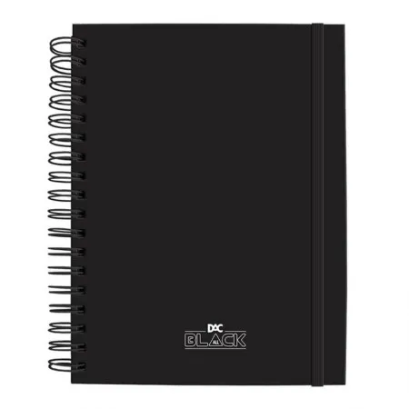 Caderno espiral capa dura universitário Smart 80 folhas 3643 All Black - Dac
