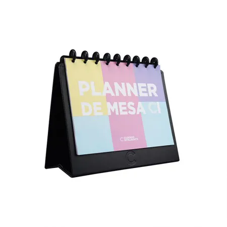 Planner de mesa médio My Frame Black com 13 folhas CIMM3003 - Caderno Inteligente