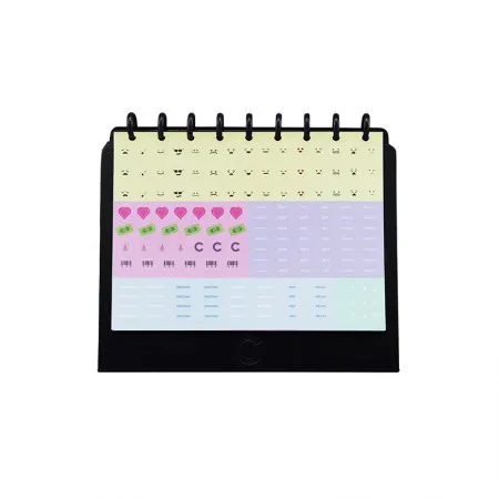 Planner de mesa médio My Frame Black com 13 folhas CIMM3003 - Caderno Inteligente