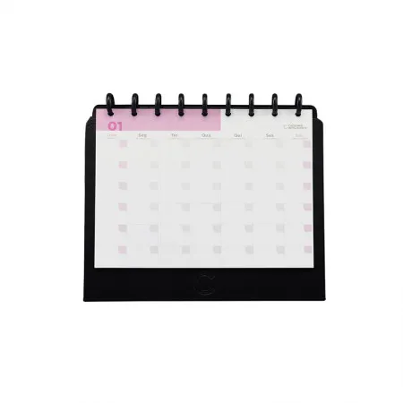 Planner de mesa médio My Frame Black com 13 folhas CIMM3003 - Caderno Inteligente