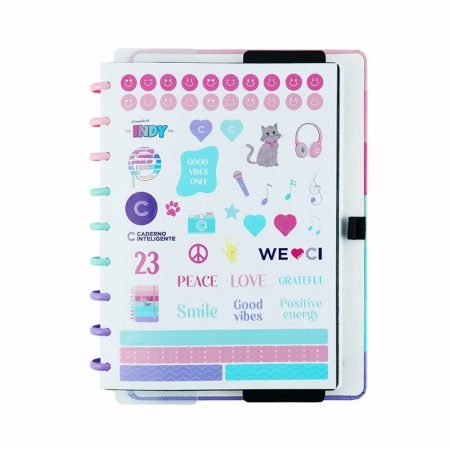 Caderno inteligente médio Good Vibes by Indy - CIMD3130