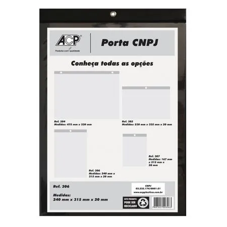 Porta quadro de CNPJ vertical 306 - ACP